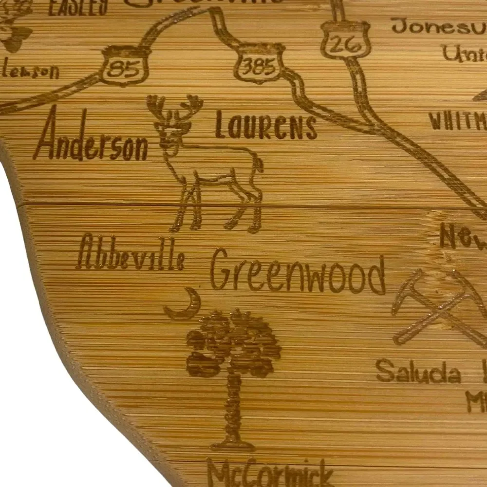 NWT Totally Bamboo Bamboo State Shaped Cutting & Serving‎ Board South Carolina